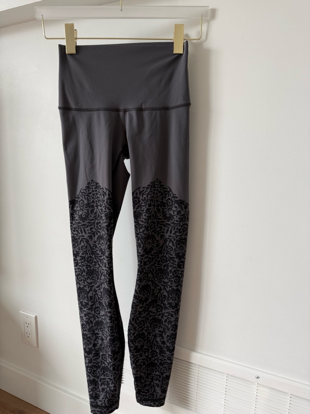 Graphite grey Patterned Lululemon Leggings